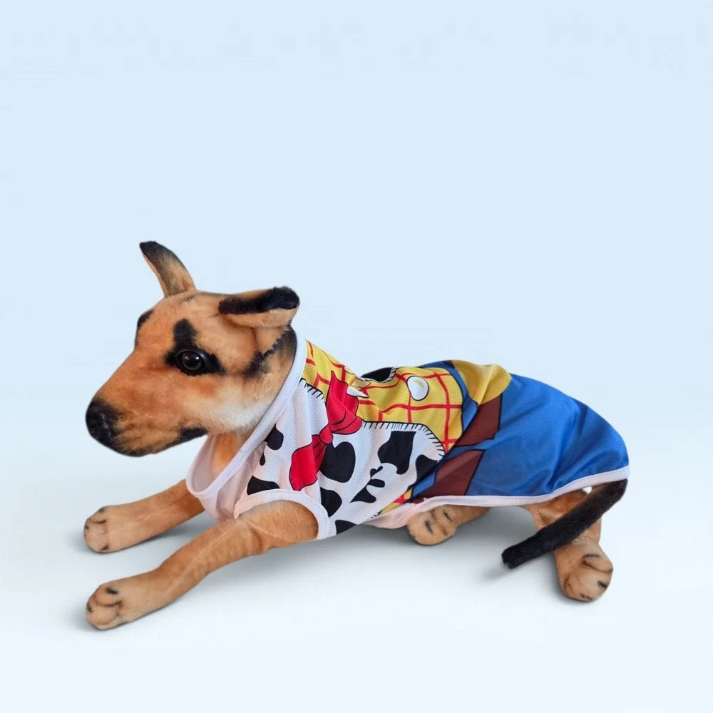 Toy‎ Story Woody Costume Dog Mesh Shirt Cowboy Sheriff Print Small